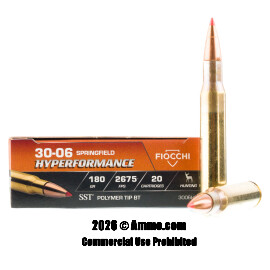 Image of Fiocchi 30-06 Ammo - 20 Rounds of 180 Grain JHP Ammunition