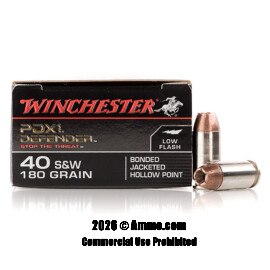 Image of Winchester 40 Cal Ammo - 20 Rounds of 180 Grain JHP Ammunition