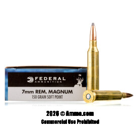 Image of Federal 7mm Rem Magnum Ammo - 20 Rounds of 150 Grain SP Ammunition