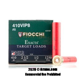 Image For 250 Rounds Of 1/2 oz. #8 Shot Shotshell 410 Fiocchi Ammunition