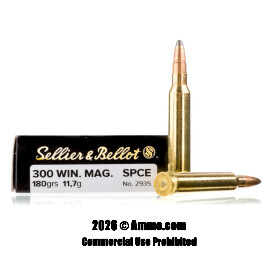 Image of Sellier and Bellot 300 Win Mag Ammo - 20 Rounds of 180 Grain SPCE Ammunition