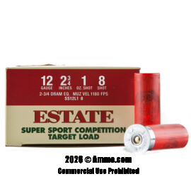 Image of Estate Cartridge 12 Gauge Ammo - 25 Rounds of 1 oz. #8 Shot (Lead) Ammunition