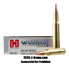 Image of Hornady American Whitetail Tipped 30-06 Ammo - 20 Rounds of 165 Grain SST Ammunition