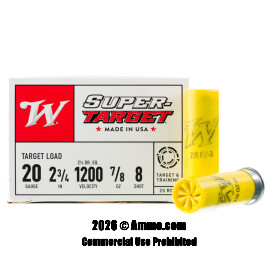 Image of Winchester 20 ga Ammo - 250 Rounds of 7/8 oz. #8 Shot (Lead) Ammunition