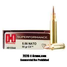 Image of Hornady Superformance 5.56x45 Ammo - 200 Rounds of 55 Grain CX Ammunition