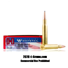 Image of Hornady American Whitetail 30-06 Ammo - 20 Rounds of 150 Grain SP Ammunition