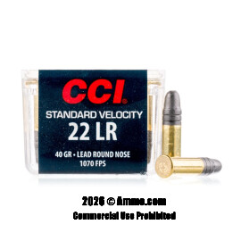 Image of CCI 22 LR Ammo - 100 Rounds of 40 Grain LRN Ammunition