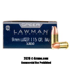 Image of Speer 9mm Ammo - 50 Rounds of 115 Grain TMJ Ammunition