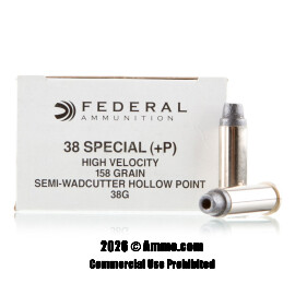 Image of Federal Law Enforcement 38 Special +P Ammo - 50 Rounds of 158 Grain LSWCHP Ammunition