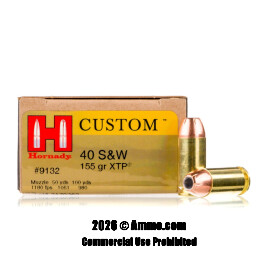Image of Hornady 40 Cal Ammo - 200 Rounds of 155 Grain JHP Ammunition