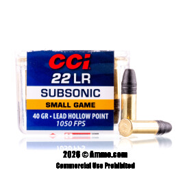 Image of CCI 22 LR Ammo - 100 Rounds of 40 Grain LHP Ammunition