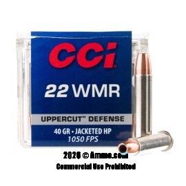 CCI Uppercut 22 WMR Ammo - 50 Rounds of 40 Grain JHP Ammunition