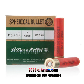 Image For 500 Rounds Of 1/2 oz. #000 Buck 410 Sellier and Bellot Ammunition