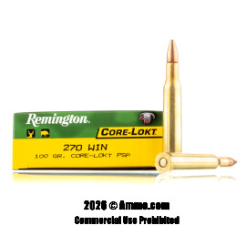 Remington 270 Win Ammo - 200 Rounds of 100 Grain PSP Ammunition