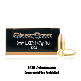 Image of Blazer Brass 9mm Ammo - 1000 Rounds of 147 Grain FMJ Ammunition