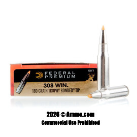 Image of Federal Vital-Shok 308 Win Ammo - 20 Rounds of 180 Grain Trophy Bonded Tip Ammunition