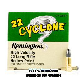 Image of Remington 22 Cyclone 22 LR Ammo - 50 Rounds of 36 Grain LHP Ammunition