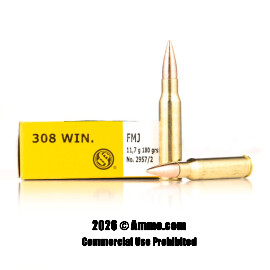 Image of Sellier and Bellot 308 Win Ammo - 500 Rounds of 180 Grain FMJ Ammunition