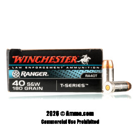 Image of Winchester 40 Cal Ammo - 50 Rounds of 180 Grain JHP Ammunition