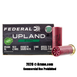 Federal Upland Steel 12 Gauge Ammo - 25 Rounds of 1 oz. #7-1/2 Steel Shot Ammunition