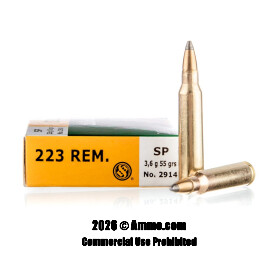Image of Sellier and Bellot 223 Ammo - 20 Rounds of 55 Grain SP Ammunition