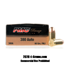 Image of Bulk 380 ACP Ammo - 900 Rounds of Bulk 90 Grain FMJ Ammunition from PMC