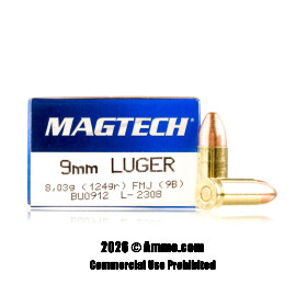 Magtech 9mm Ammo - 1000 Rounds of 124 Grain FMJ Ammunition
