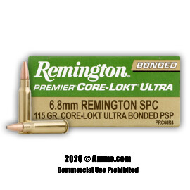 Image of Remington 6.8 SPC Ammo - 20 Rounds of 115 Grain PSP Ammunition