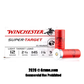 Image of Winchester Super Target 12 ga Ammo - 250 Rounds of 1-1/8 oz. #9 Shot Ammunition