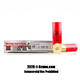 Winchester 12 Gauge Ammo - 250 Rounds of #1 Buck Ammunition