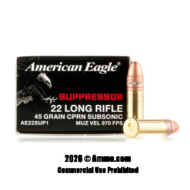 Federal 22 LR Ammo - 500 Rounds of 45 Grain CPRN Ammunition
