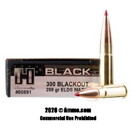 Image of Hornady BLACK 300 AAC Blackout Ammo - 200 Rounds of 208 Grain ELD Match Ammunition