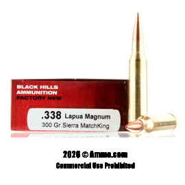 Image of Black Hills 338 Lapua Magnum Ammo - 20 Rounds of 300 Grain HPBT MatchKing Ammunition