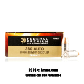 Image of Federal 380 ACP Ammo - 50 Rounds of 90 Grain JHP Ammunition