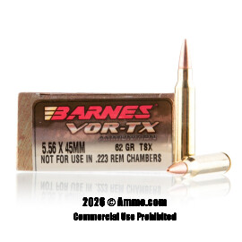 Image of Barnes VOR-TX 5.56x45 Ammo - 20 Rounds of 62 Grain TSX Ammunition