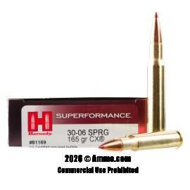 Image of Hornady Superformance 30-06 Ammo - 20 Rounds of 165 Grain CX Ammunition