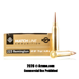 Image of Prvi Partizan 223 Ammo - 20 Rounds of 75 Grain HPBT Ammunition