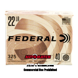 Image of Federal AutoMatch 22 LR Ammo - 3250 Rounds of 40 Grain LRN Ammunition