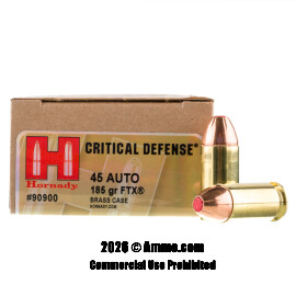 Image of Hornady 45 ACP Ammo - 20 Rounds of 185 Grain FTX Ammunition