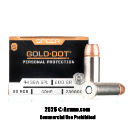 Image of Speer 44 S&W Special Ammo - 20 Rounds of 200 Grain JHP Ammunition