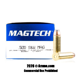 Image of Magtech 500 S&W Magnum Ammo - 20 Rounds of 325 Grain SJSP Ammunition