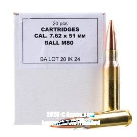 Image of Igman 7.62x51 Ammo - 200 Rounds of 147 Grain FMJ M80 Ammunition