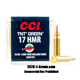 Image of CCI 17 HMR Ammo - 50 Rounds of 16 Grain HP Ammunition