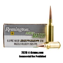 Image of Remington Premier Match 6.5 PRC Ammo - 20 Rounds of 140 Grain OTM Ammunition