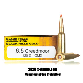 Image of Black Hills Ammunition Gold 6.5 Creedmoor Ammo - 20 Rounds of 120 Grain GMX Ammunition