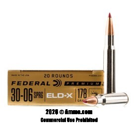 Image of Federal 30-06 Ammo - 20 Rounds of 178 Grain ELD-X Ammunition