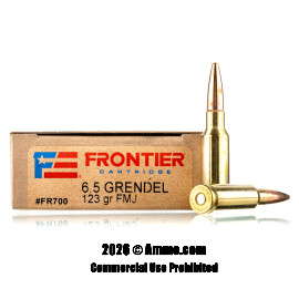 Image of Hornady Frontier 6.5 Grendel Ammo - 200 Rounds of 123 Grain FMJ Ammunition