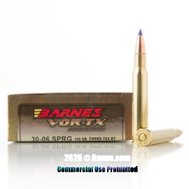 Image of Barnes 30-06 Ammo - 20 Rounds of 150 Grain TTSX BT Ammunition