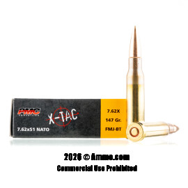 Image of PMC X-TAC 7.62x51mm Ammo - 500 Rounds of 147 Grain FMJ-BT Ammunition