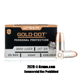 Image of Speer Gold Dot 9mm Ammo - 200 Rounds of 147 Grain JHP Ammunition